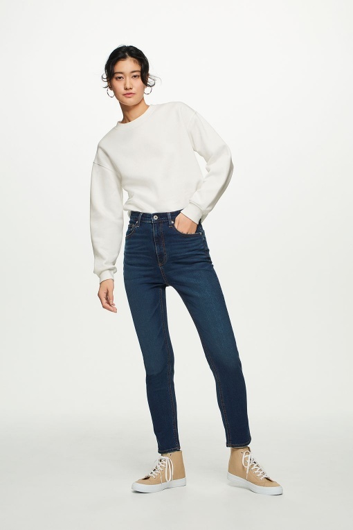 ハイウエストシガレットアンクルジーンズ