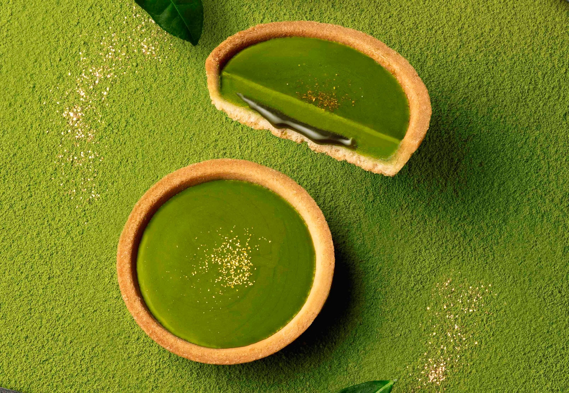 濃い宇治抹茶タルト 茶の緑