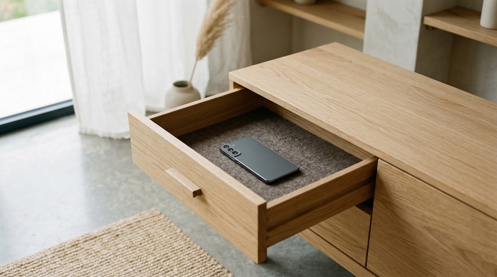 スマホをしまう